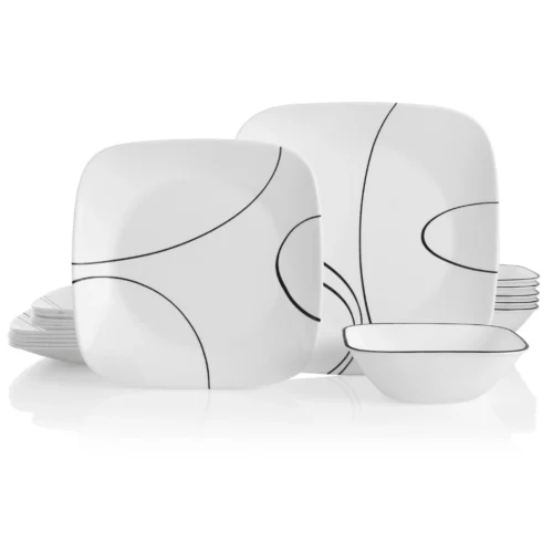 Corelle® Versatile Simple Lines 18-piece Dinnerware Set, Service for 6