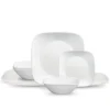 Corelle® Versatile Square™ Pure White 12-piece Dinnerware Set with Appetizer Plates, Service for 4