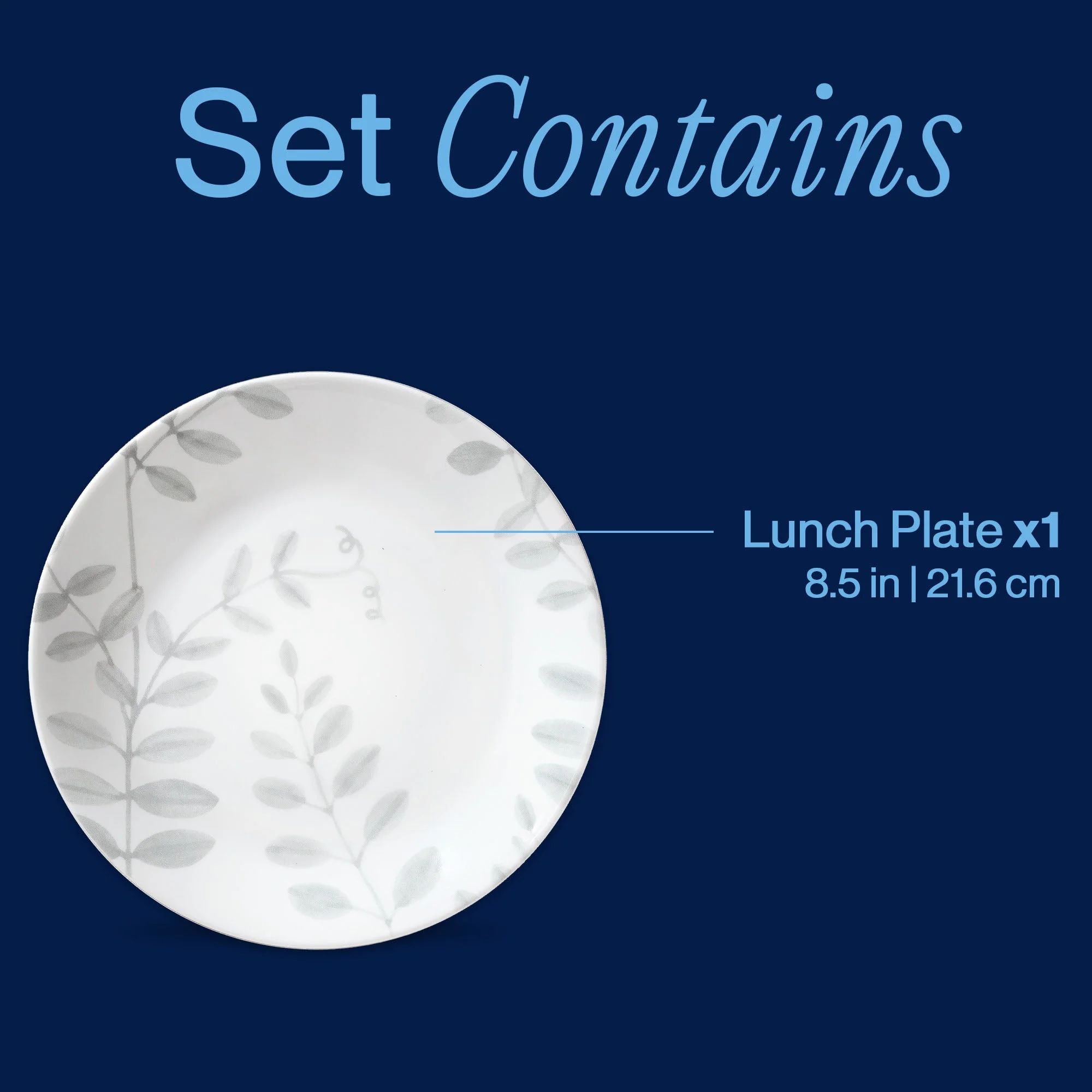 Corelle® Versatile Flowing Fern 8.5 Lunch Plate - Image 3