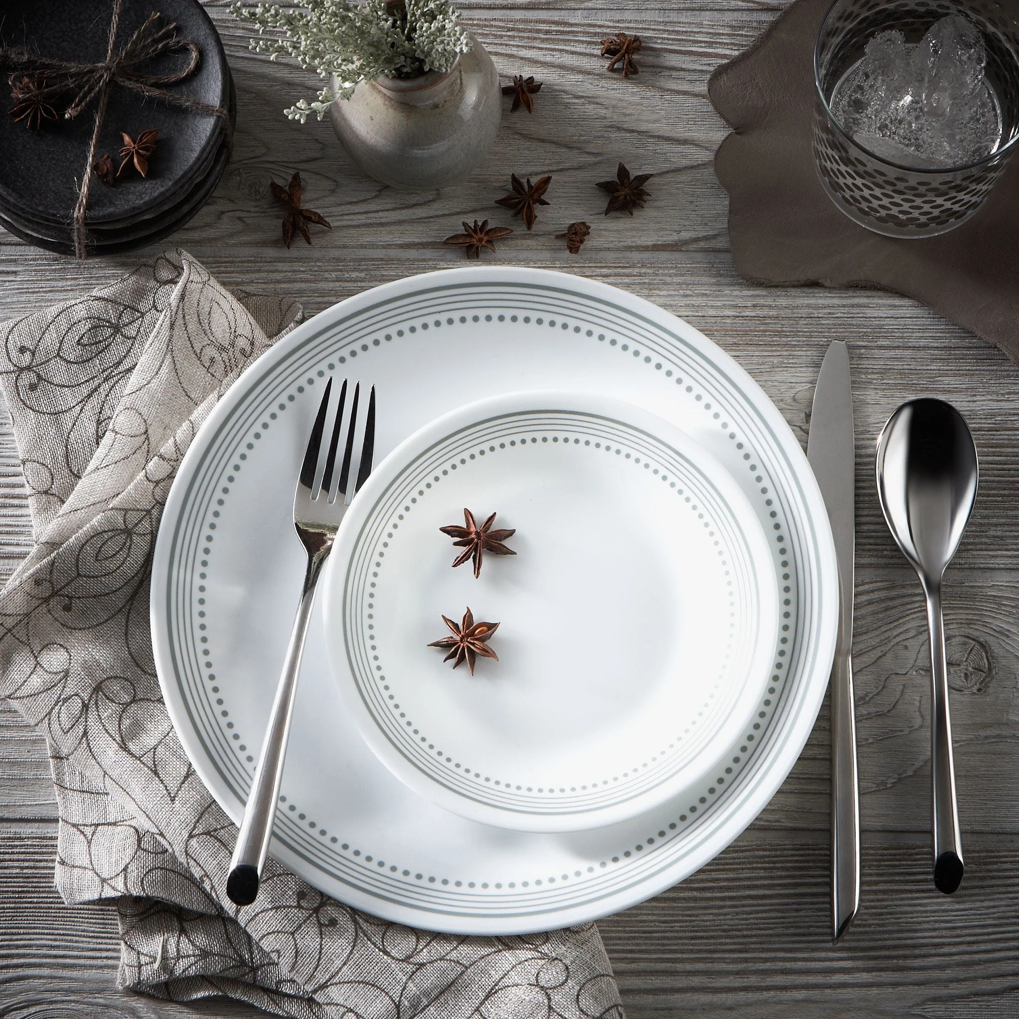 Corelle® Versatile Mystic Gray 78-piece Dinnerware Set, Service for 12 - Image 3