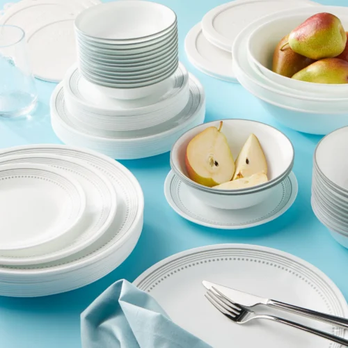 Alternative view of Corelle® Versatile Mystic Gray 78-piece Dinnerware Set, Service for 12