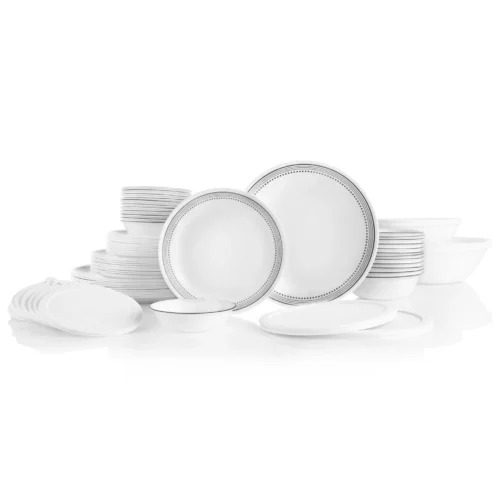 Corelle® Versatile Mystic Gray 78-piece Dinnerware Set, Service for 12