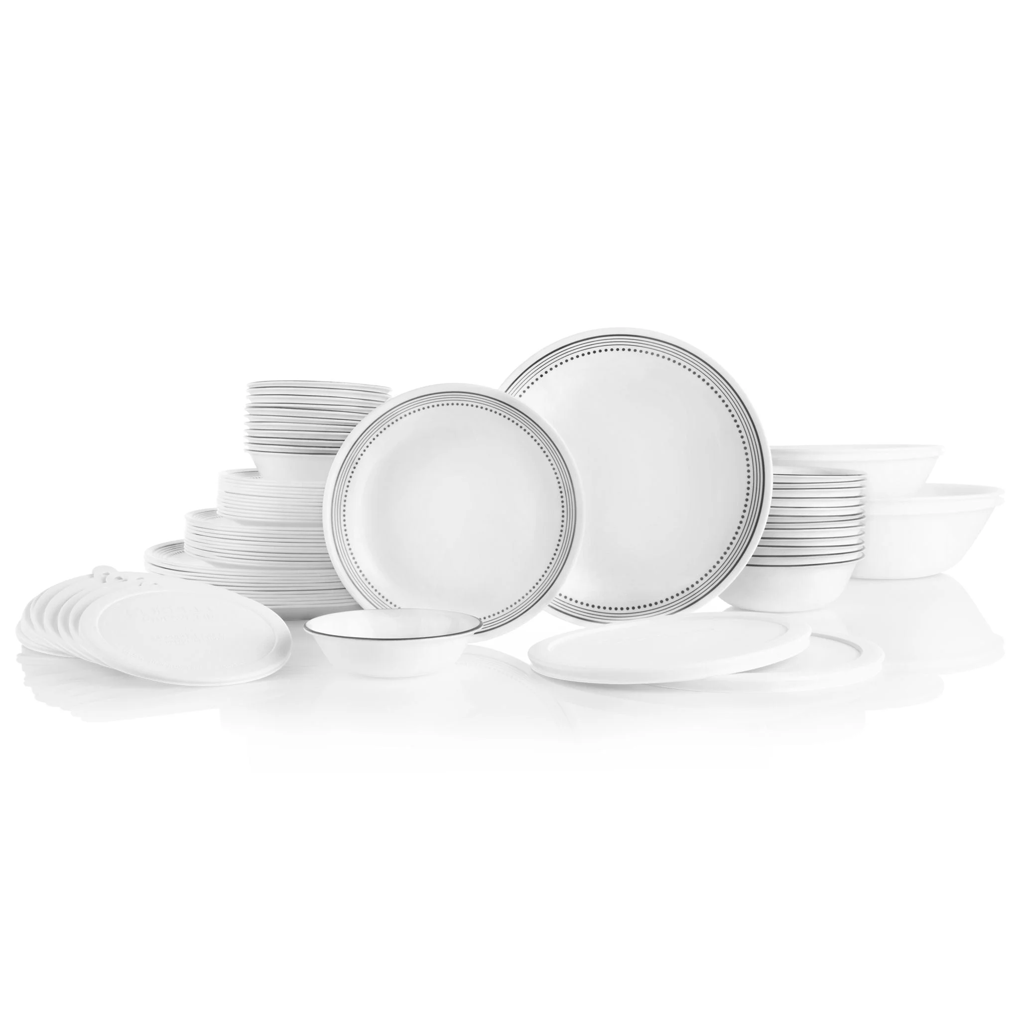 Corelle® Versatile Mystic Gray 78-piece Dinnerware Set, Service for 12