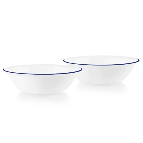 Corelle® Versatile Brilliant Blue Banded 2-quart Serving Bowls, 2-pack