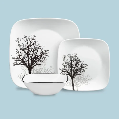 Corelle® Versatile Timber Shadows 12-piece Dinnerware Set, Service for 4