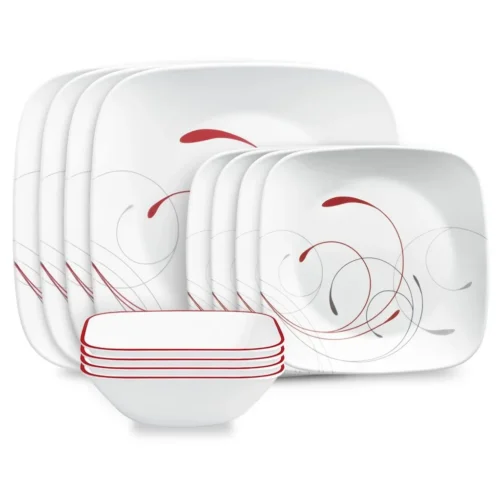 Corelle® Versatile Square Splendor 12-piece Dinnerware Set, Service for 4