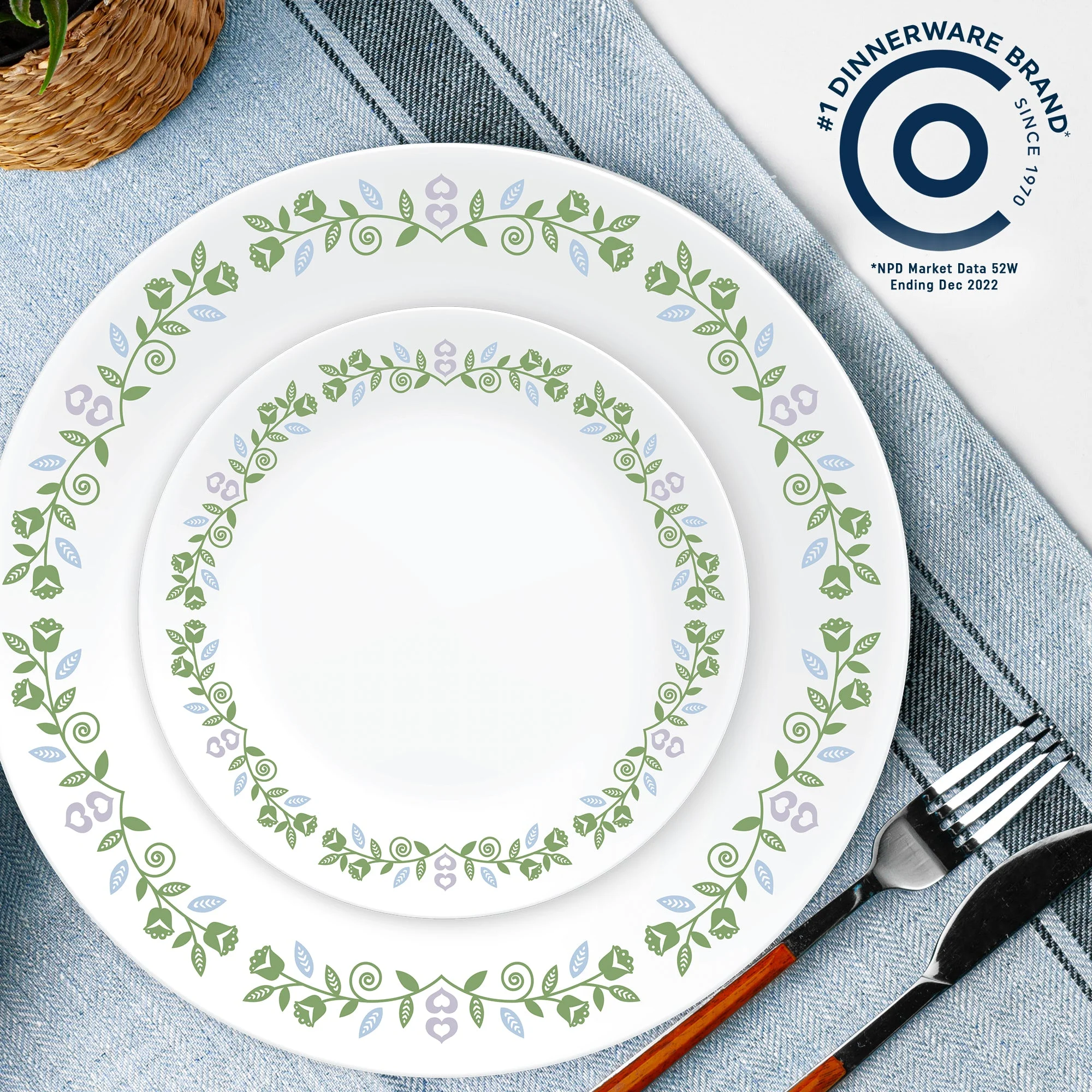 Corelle® Versatile Bryndle 12-Piece Glass Dinnerware Set, Service for 4 - Image 3