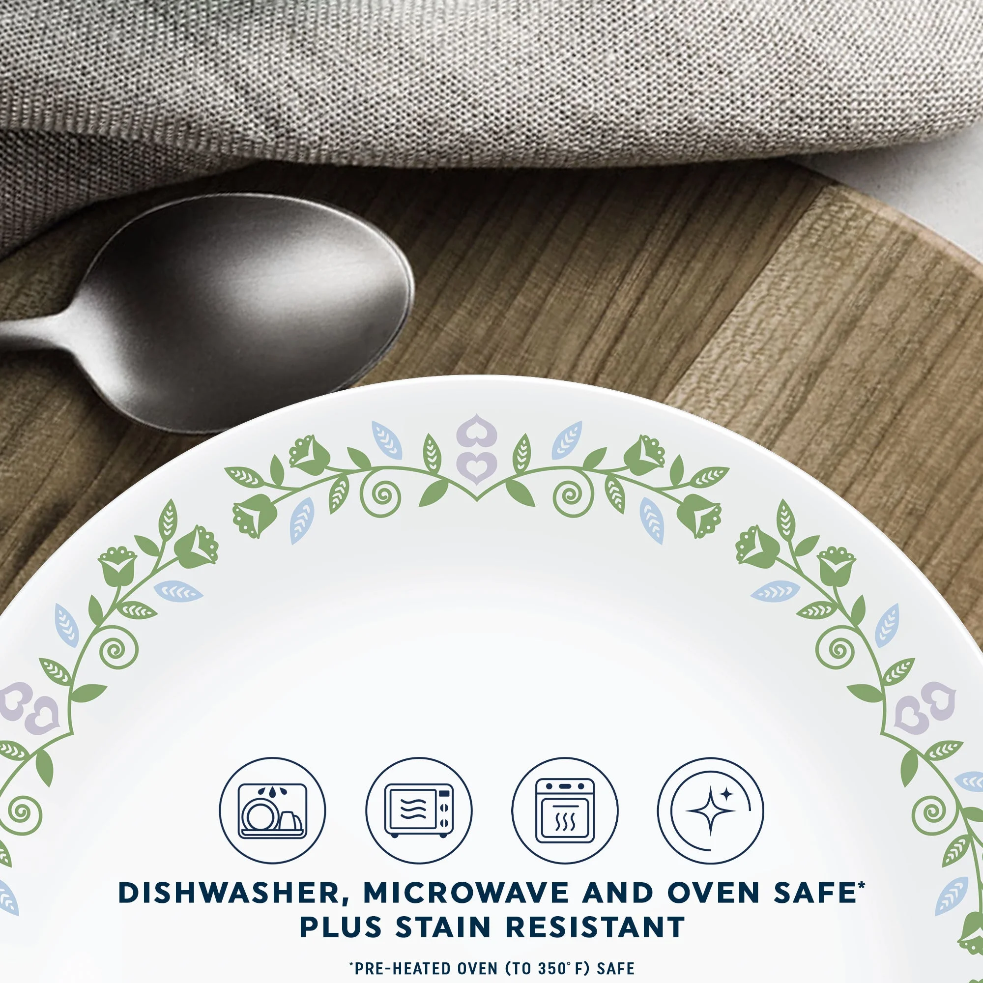Corelle® Versatile Bryndle 12-Piece Glass Dinnerware Set, Service for 4 - Image 4
