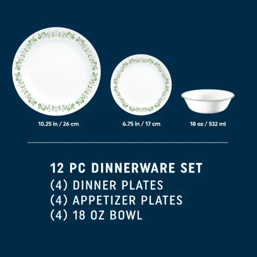 Alternative view of Corelle® Versatile Bryndle 12-Piece Glass Dinnerware Set, Service for 4