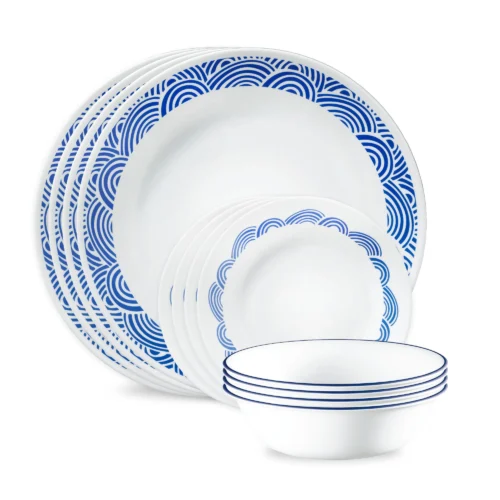 Corelle® Versatile Rolling Waves 12-piece Dinnerware Set, Service for 4