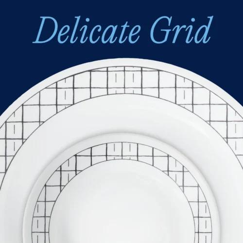 Alternative view of Corelle® Versatile Delicate Grid 12-piece Dinnerware Set, Service for 4