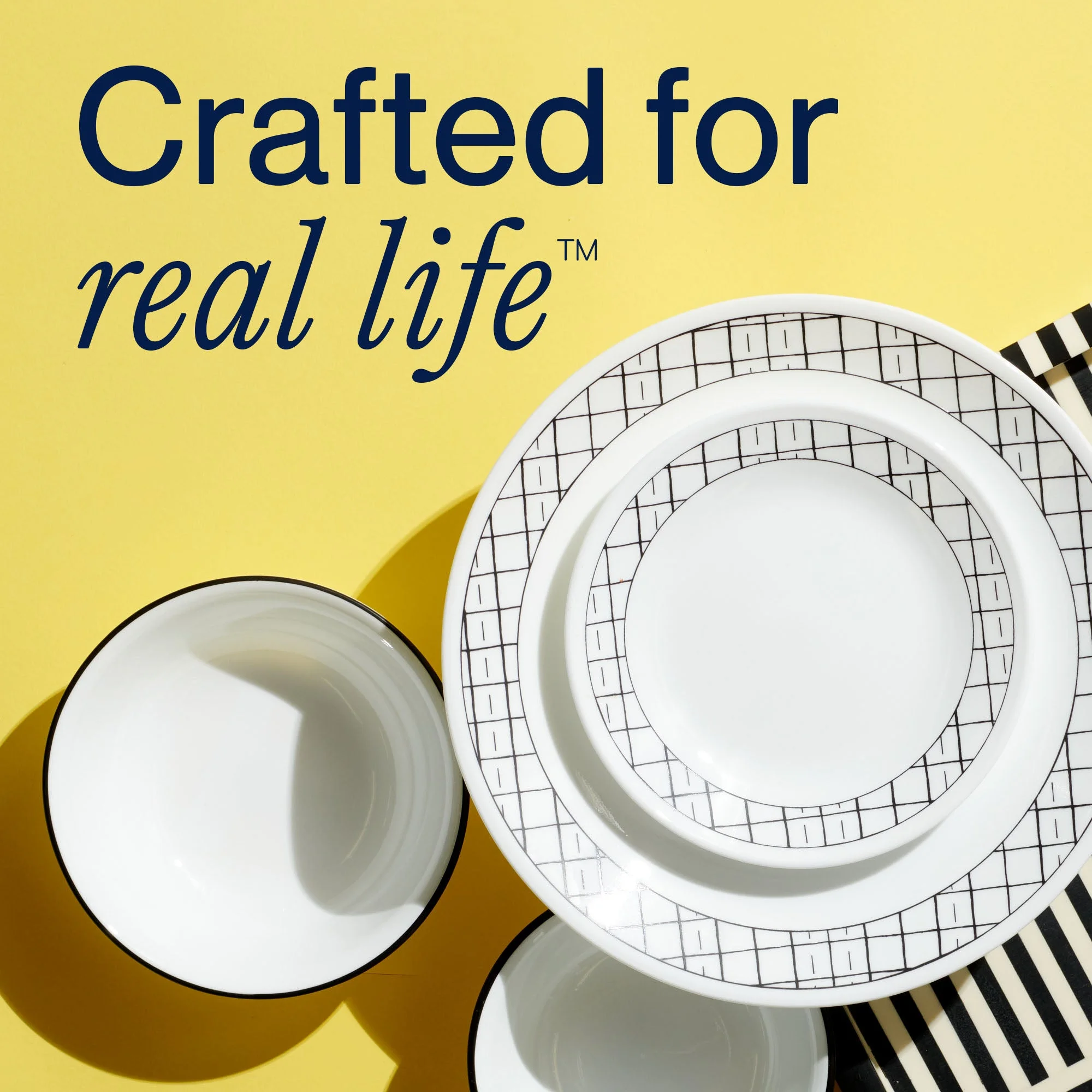 Corelle® Versatile Delicate Grid 12-piece Dinnerware Set, Service for 4 - Image 7
