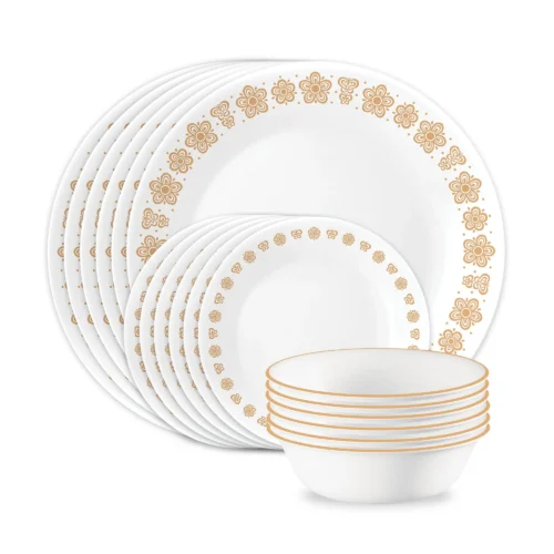 Corelle® Versatile Butterfly Gold II 18-piece Dinnerware Set, Service for 6