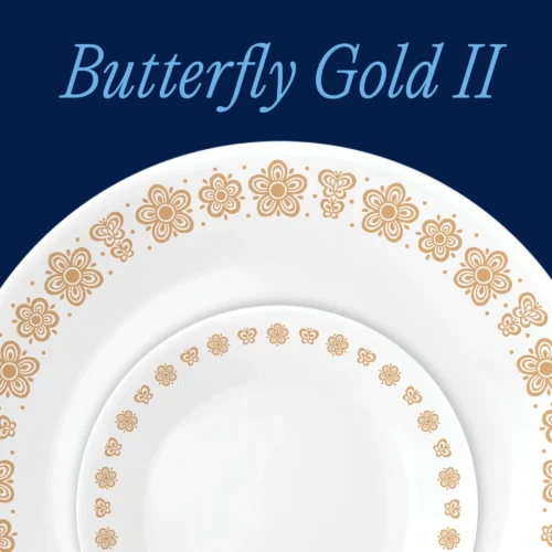 Alternative view of Corelle® Versatile Butterfly Gold II 18-piece Dinnerware Set, Service for 6