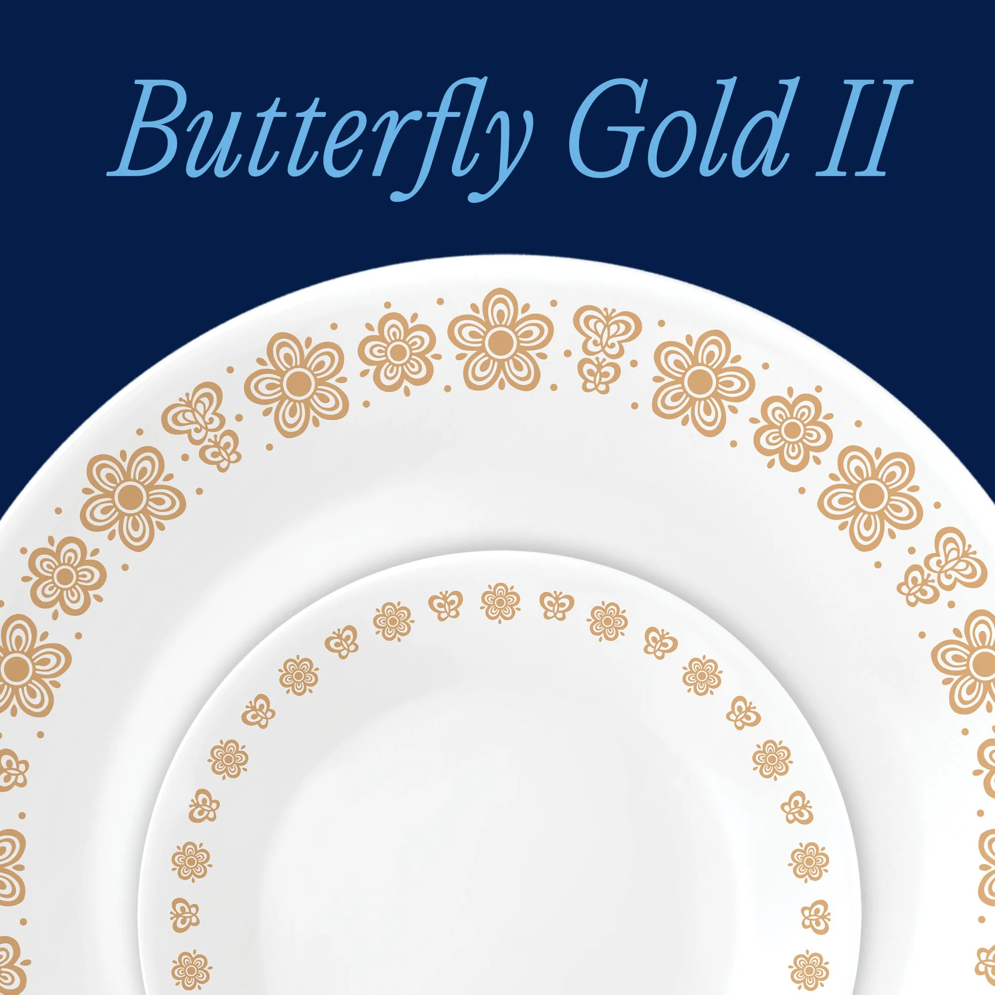Corelle® Versatile Butterfly Gold II 18-piece Dinnerware Set, Service for 6 - Image 2