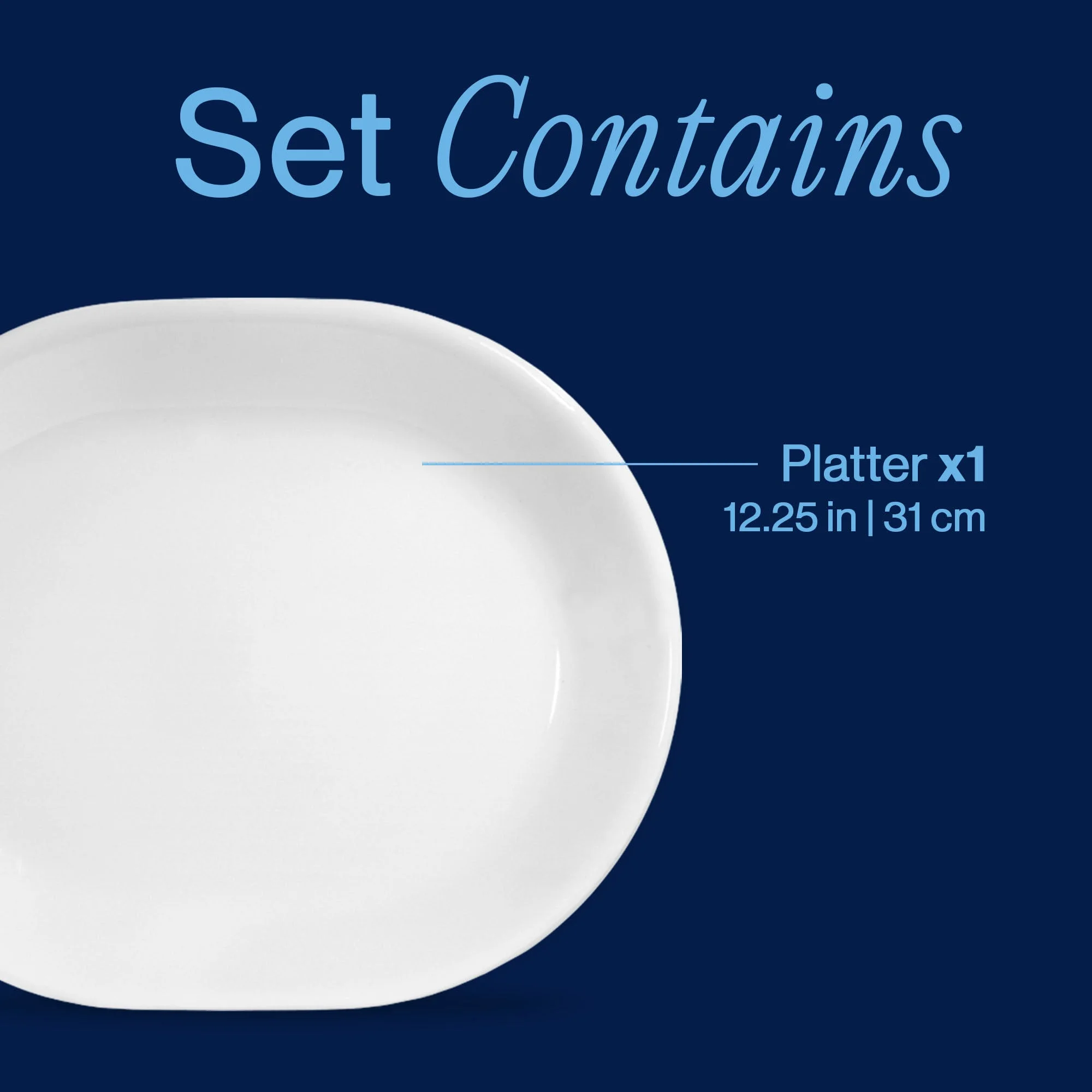 Corelle® Versatile Winter Frost White 12.25 Serving Platter - Image 3