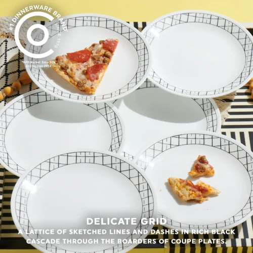 Alternative view of Corelle® Versatile Delicate Grid 8.5 Lunch Plate, 6-pack