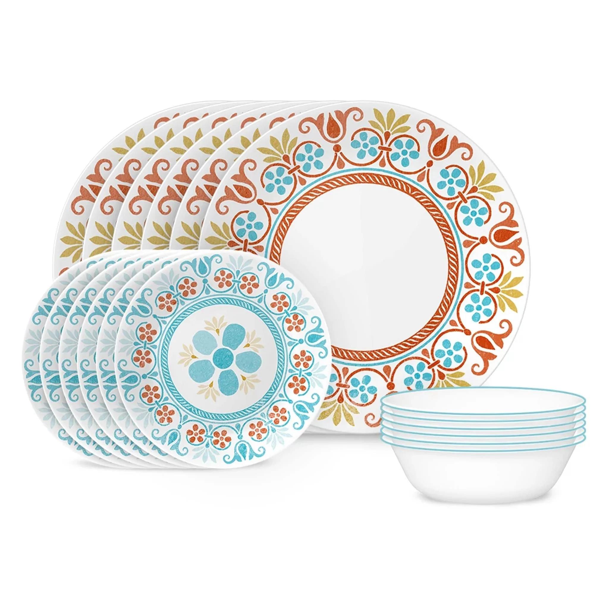 Corelle® Versatile Global Collection Terracotta Dreams 18-piece Dinnerware Set, Service for 6