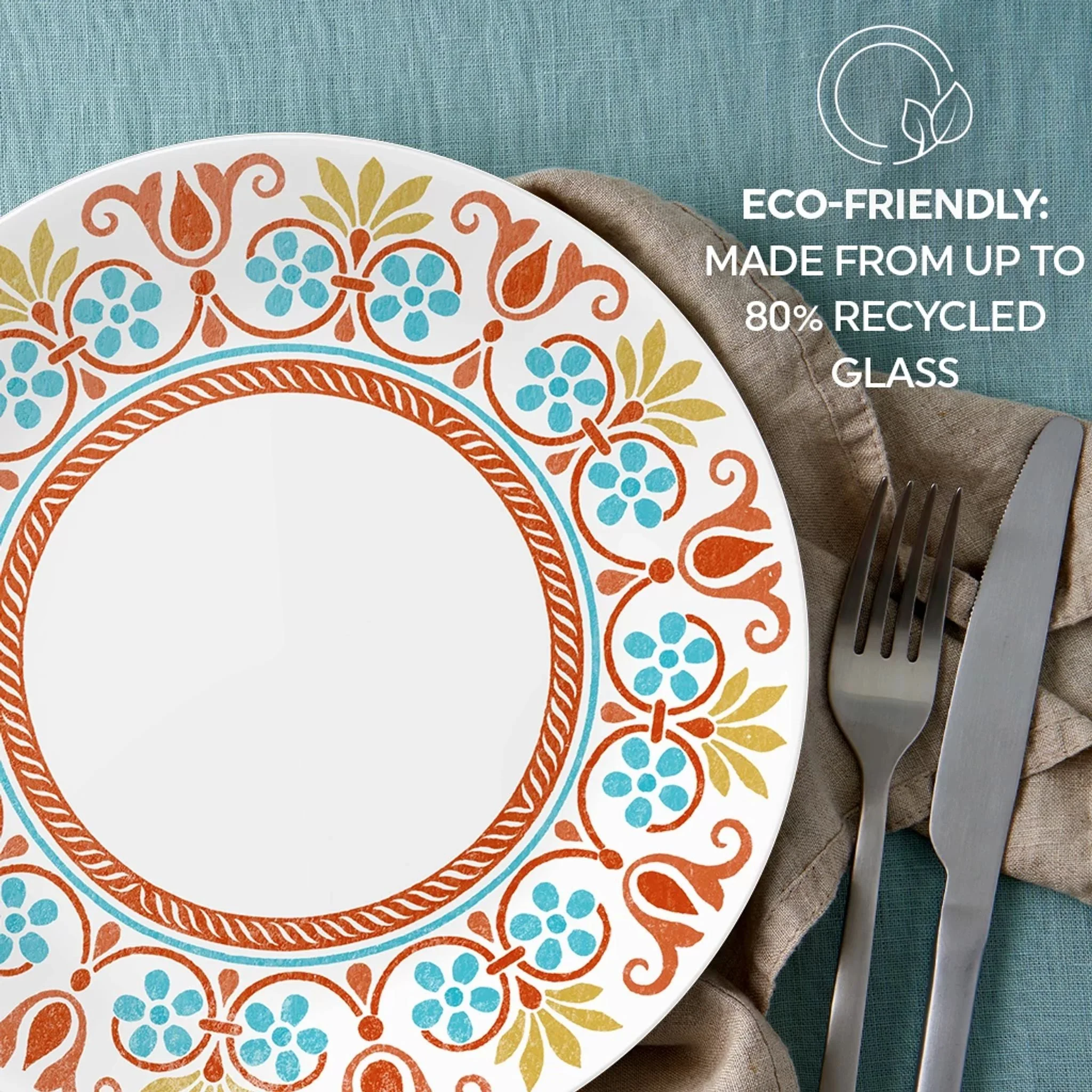 Corelle® Versatile Global Collection Terracotta Dreams 18-piece Dinnerware Set, Service for 6 - Image 8
