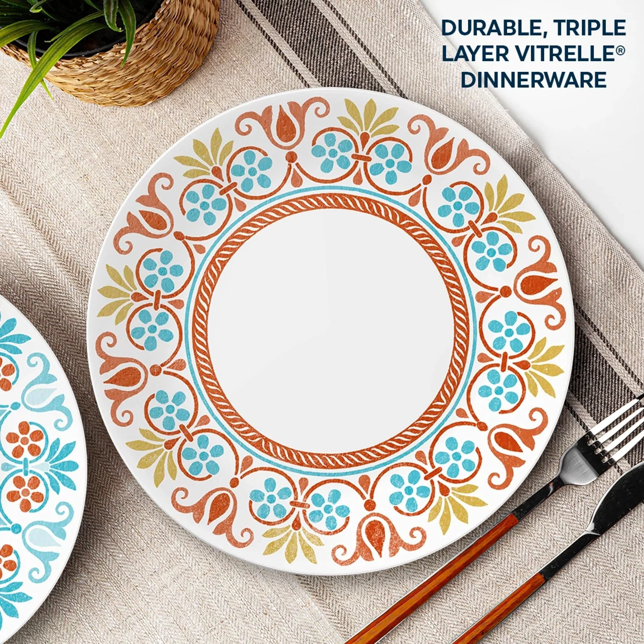 Corelle® Versatile Global Collection Terracotta Dreams 12-piece Dinnerware Set, Service for 4 - Image 5