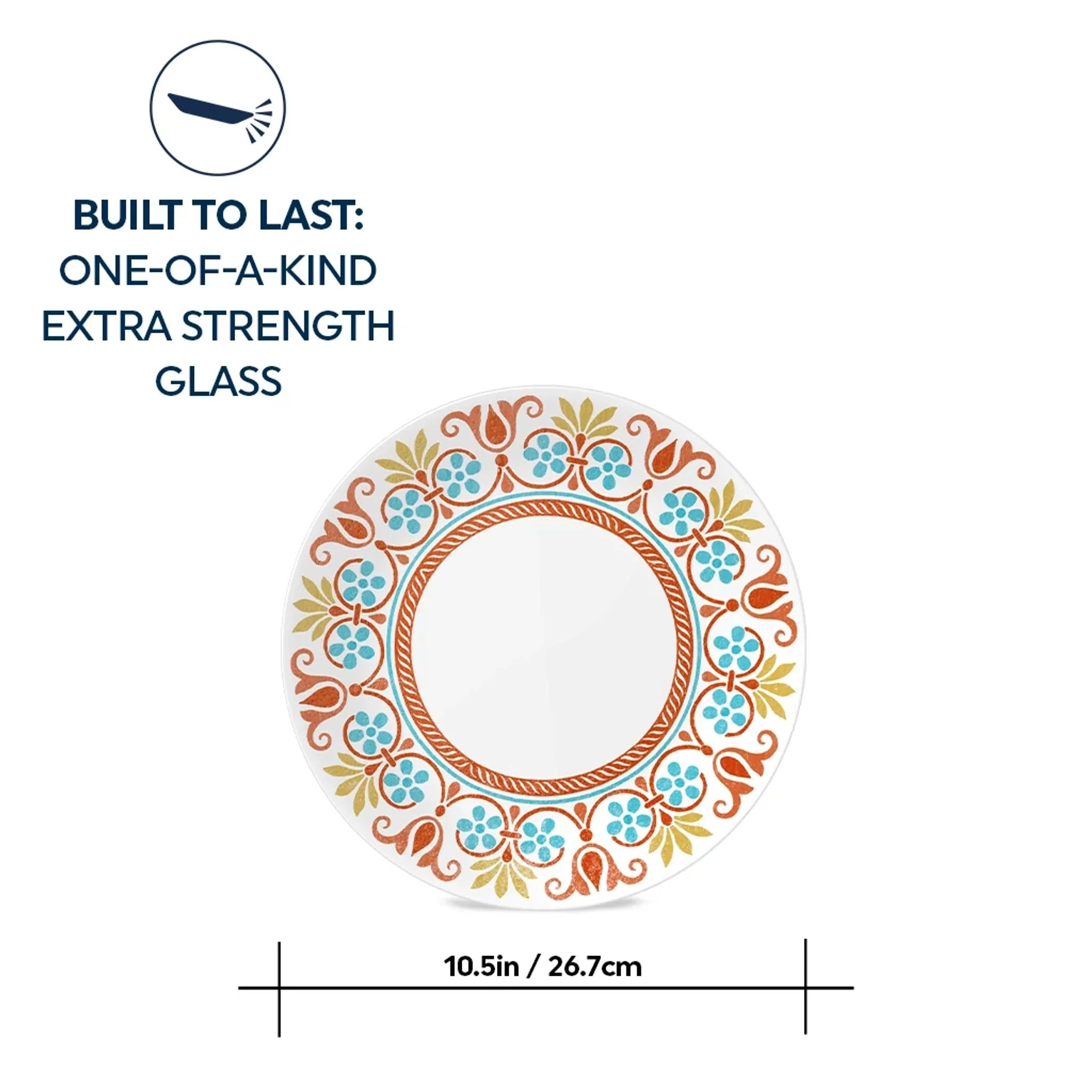 Corelle® Versatile Global Collection Terracotta Dreams 10.25” Dinner Plates, 6-pack - Image 5
