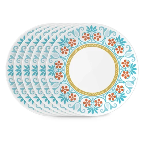 Corelle® Versatile Global Collection Terracotta Dreams, 8.5” Salad Plates, 6-pack