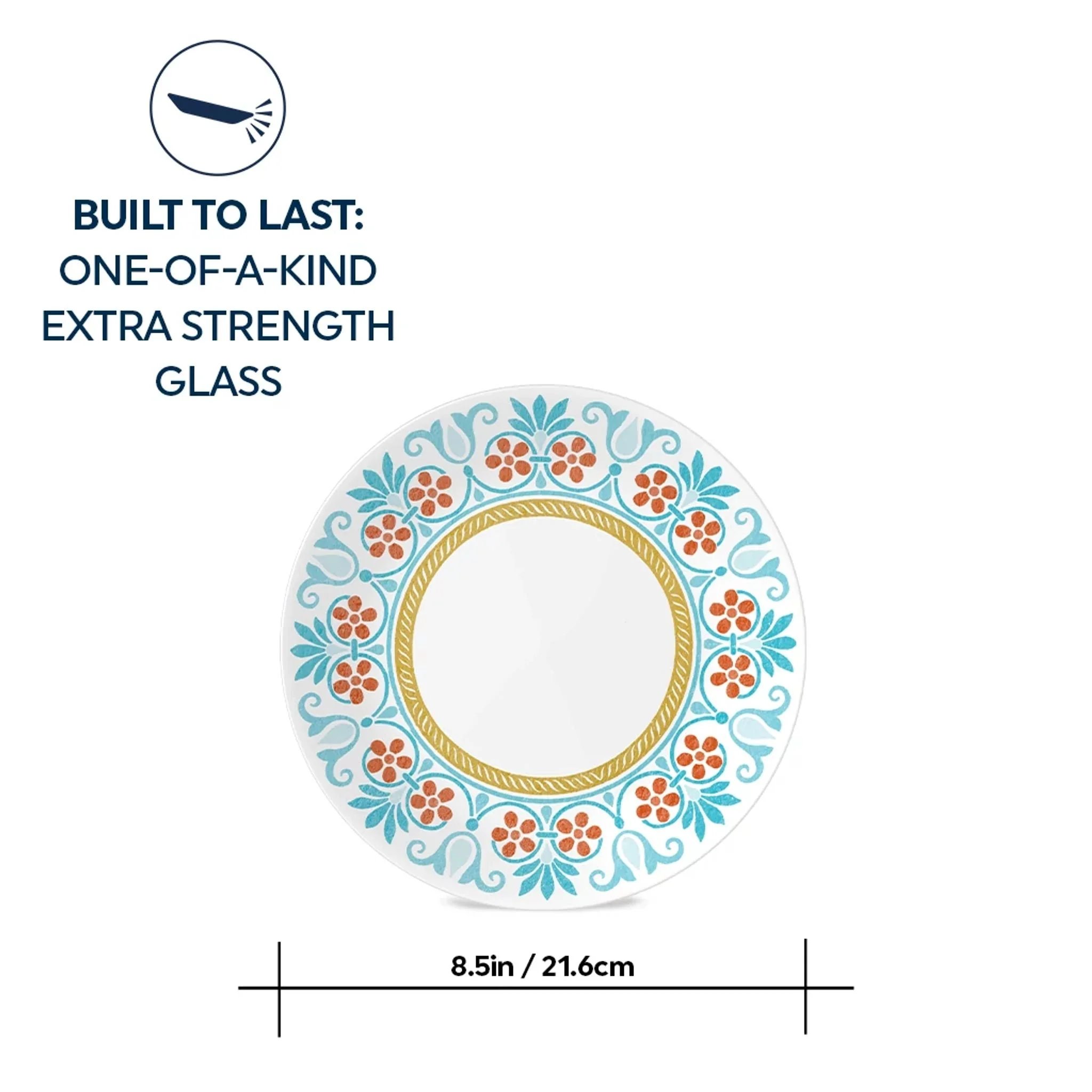 Corelle® Versatile Global Collection Terracotta Dreams, 8.5” Salad Plates, 6-pack - Image 5