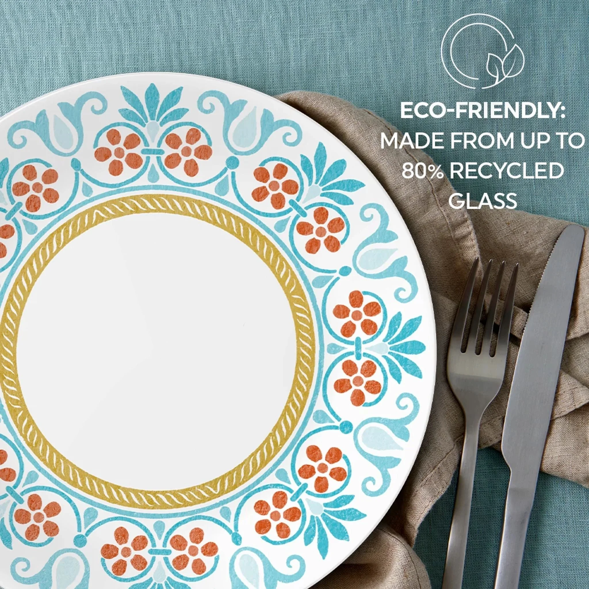 Corelle® Versatile Global Collection Terracotta Dreams, 8.5” Salad Plates, 6-pack - Image 7