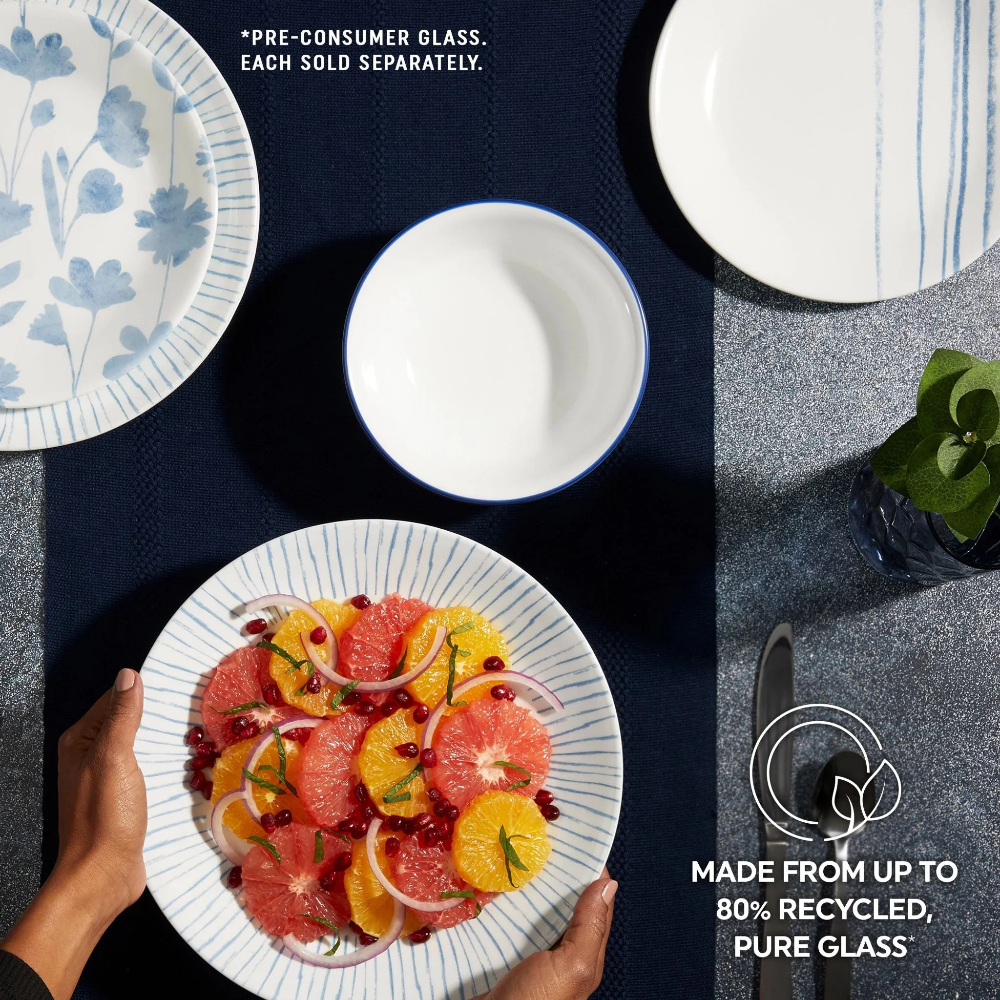 Corelle® Versatile Botanical Stripes 8.5 Salad Plates, 6 Pack - Image 5