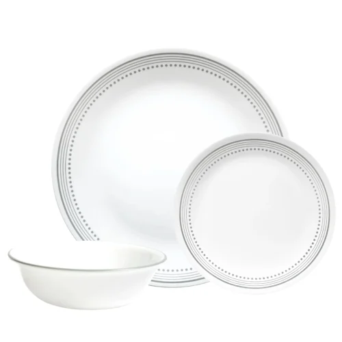 Corelle® Versatile Mystic Gray 12-piece Dinnerware Set, Service for 4