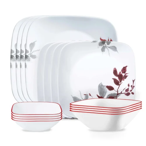 Corelle® Versatile Kyoto Leaves 16-piece Dinnerware Set, Service for 4