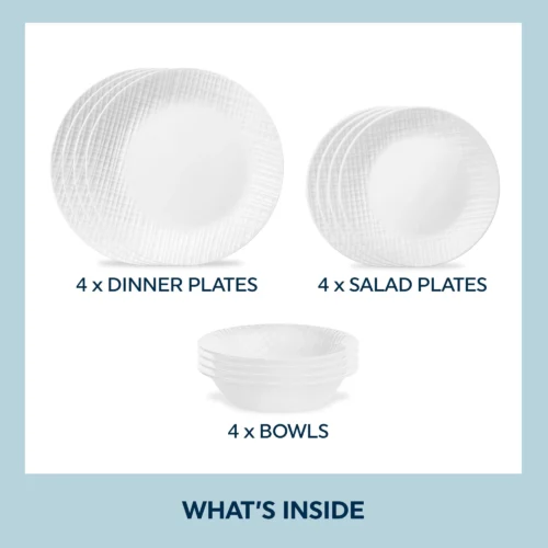 Alternative view of Corelle® Versatile Linen Weave 12-piece Dinnerware Set, Service for 4