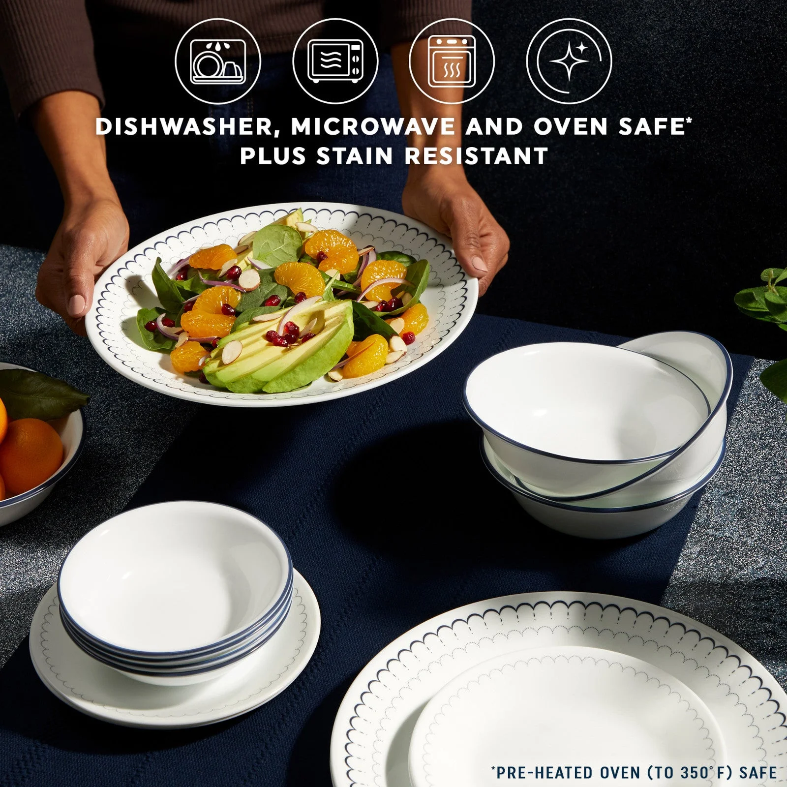 Corelle® Versatile Caspian Lace 66-piece Dinnerware Set, Service for 12 - Image 5