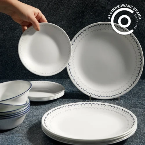 Alternative view of Corelle® Versatile Caspian Lace 66-piece Dinnerware Set, Service for 12
