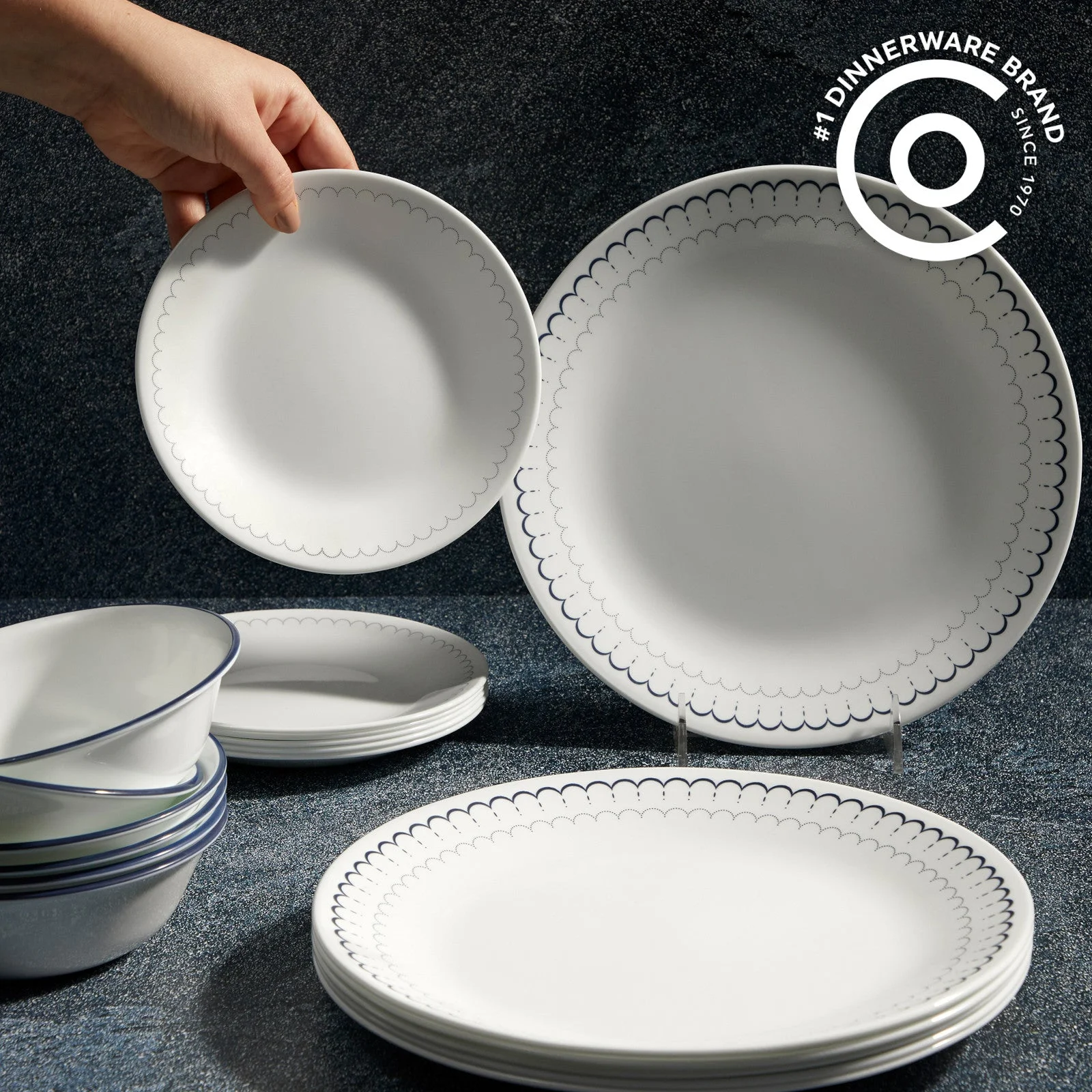 Corelle® Versatile Caspian Lace 66-piece Dinnerware Set, Service for 12 - Image 2