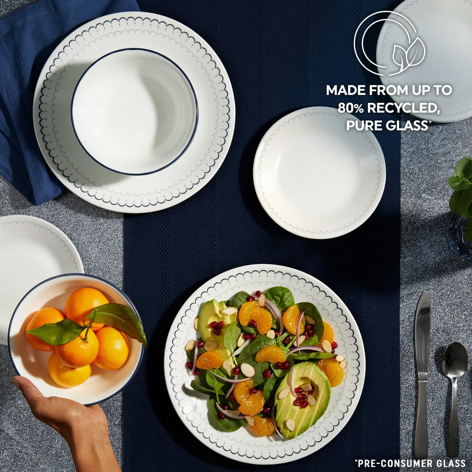 Corelle® Versatile Caspian Lace 66-piece Dinnerware Set, Service for 12 - Image 4