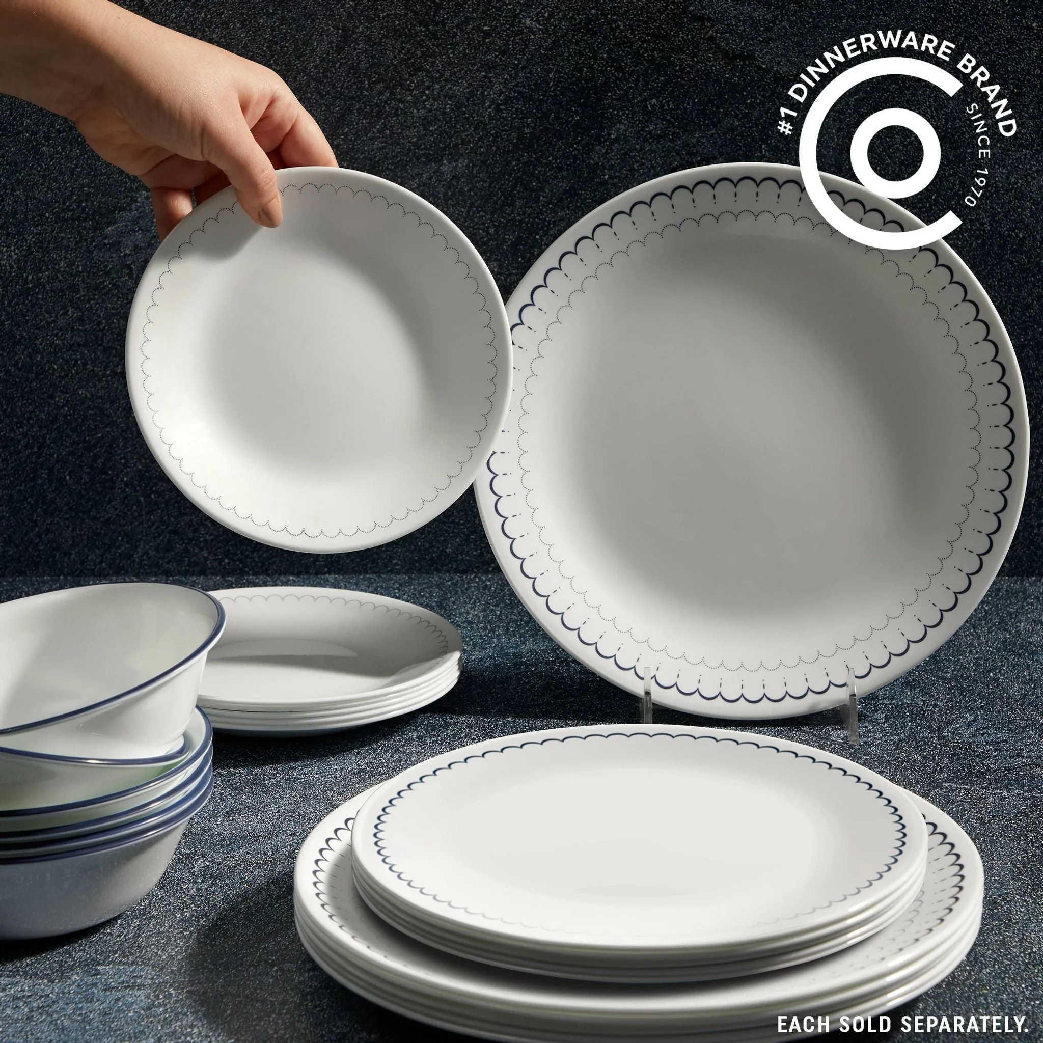 Corelle® Versatile Caspian Lace 8.5 Lunch Plate, 6 pack - Image 4