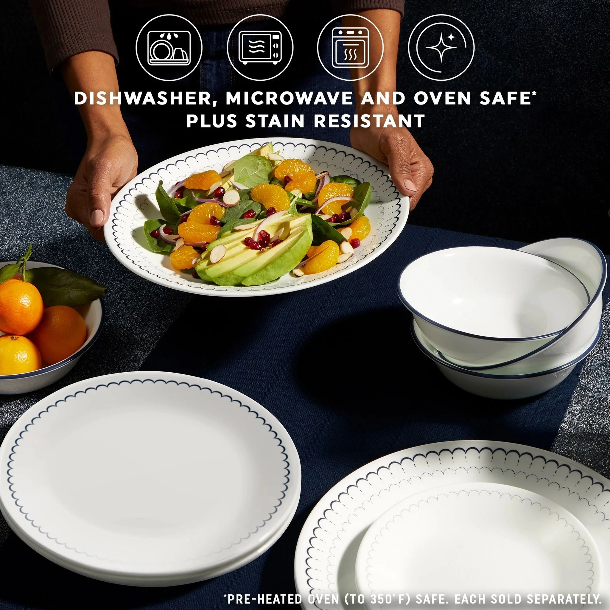 Corelle® Versatile Caspian Lace 8.5 Lunch Plate, 6 pack - Image 5
