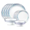 Corelle® Versatile Ocean Blues 16-piece Mugless Dinnerware Set, Service for 4
