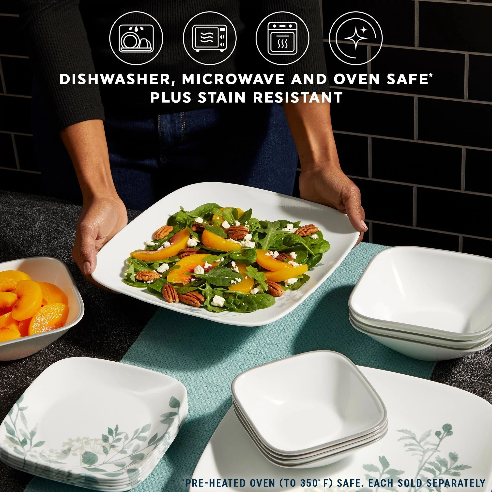 Corelle® Versatile Square Amalie 6.5 Appetizer Plate - Image 3
