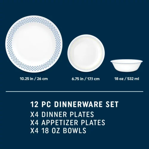 Alternative view of Corelle® Versatile Amelia 12-piece Dinnerware Set, Service for 4