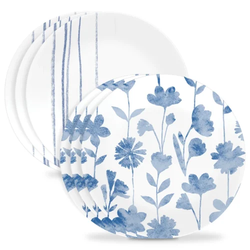 Corelle® Versatile Botanical Stripes 8.5 Salad Plates, 6 Pack