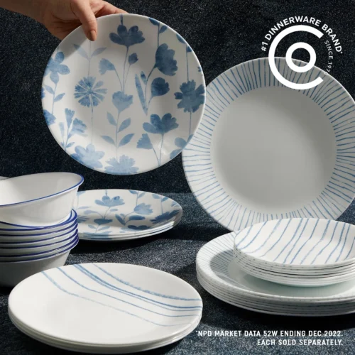 Alternative view of Corelle® Versatile Botanical Stripes 18-ounce Cereal Bowls, 6-pack