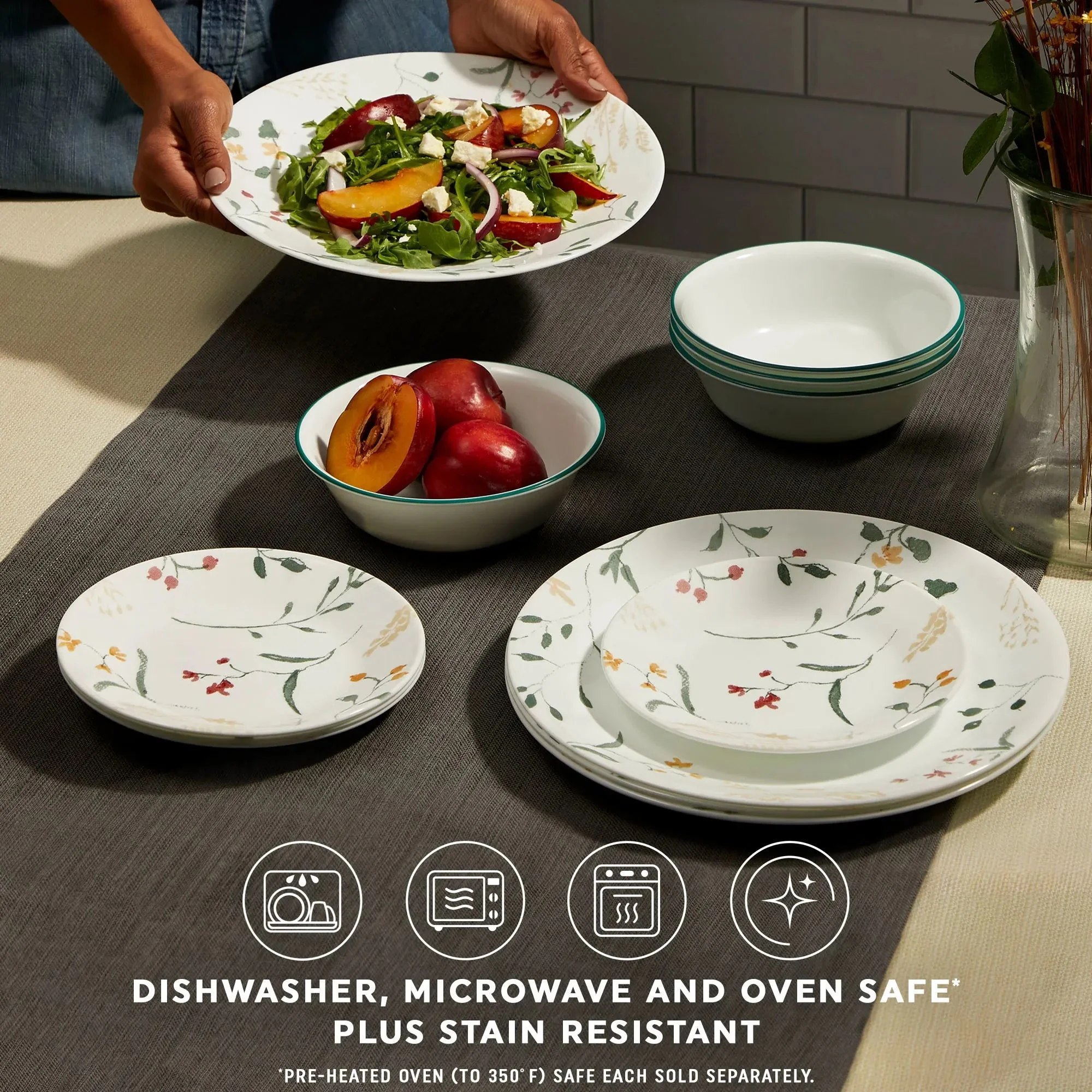 Corelle® Versatile Wildflower Scatter 6.75 Appetizer Plate - Image 4