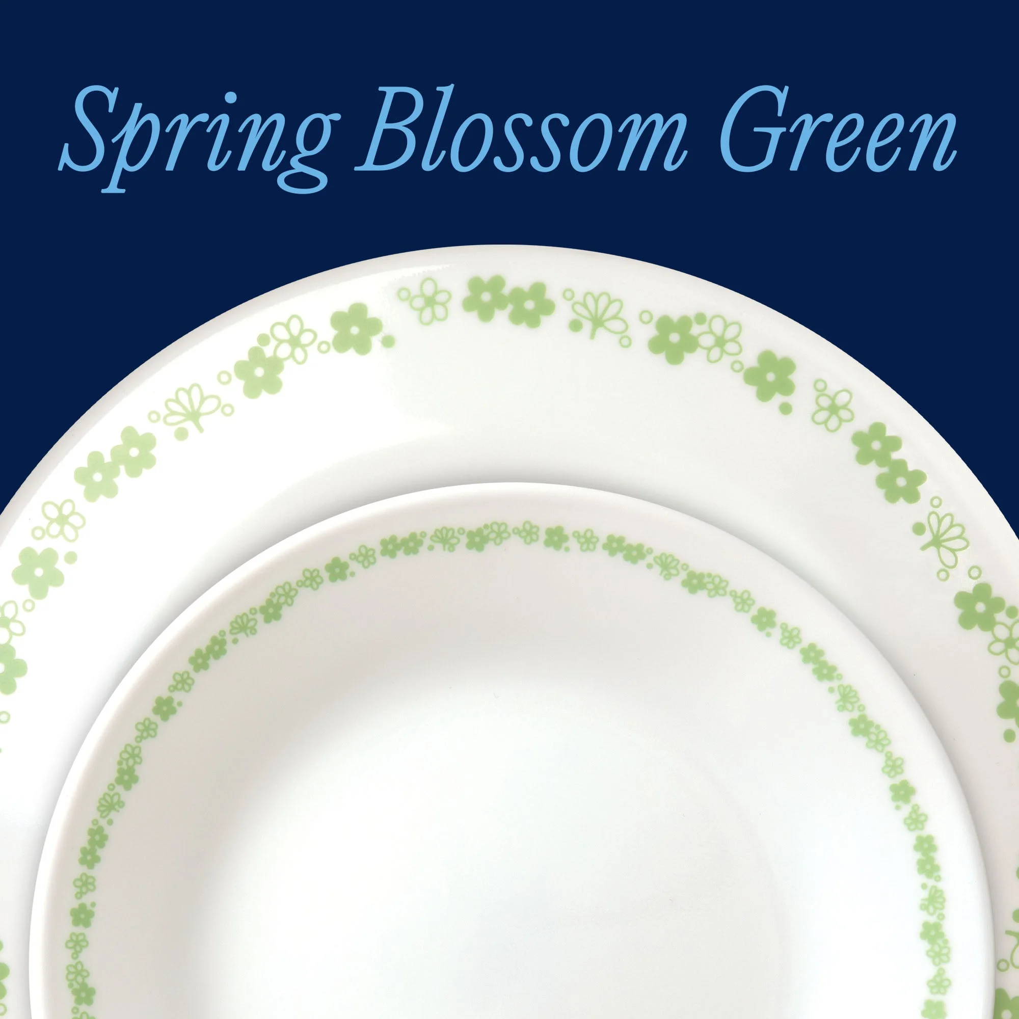 Corelle® Versatile Spring Blossom Green 18-piece Dinnerware Set, Service for 6 - Image 2