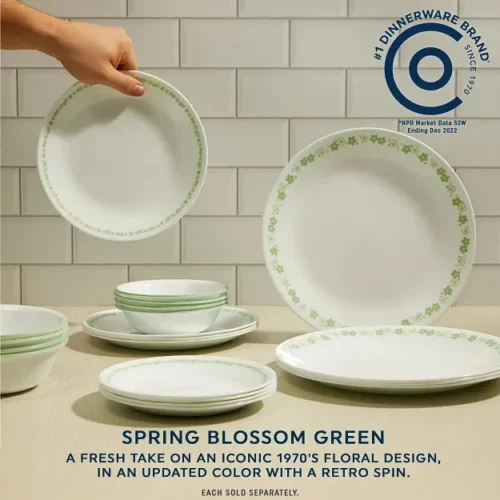 Alternative view of Corelle® Versatile Spring Blossom Green 8.5 Salad Plate