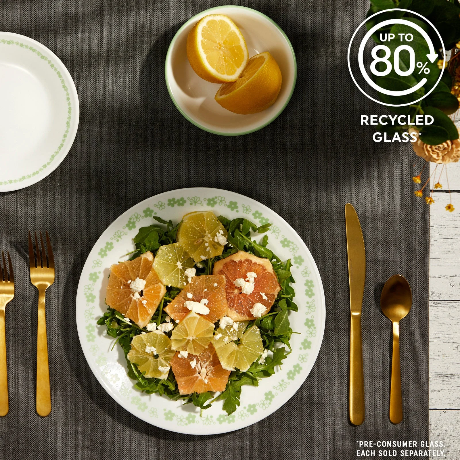 Corelle® Versatile Spring Blossom Green 10-ounce Bowl - Image 4
