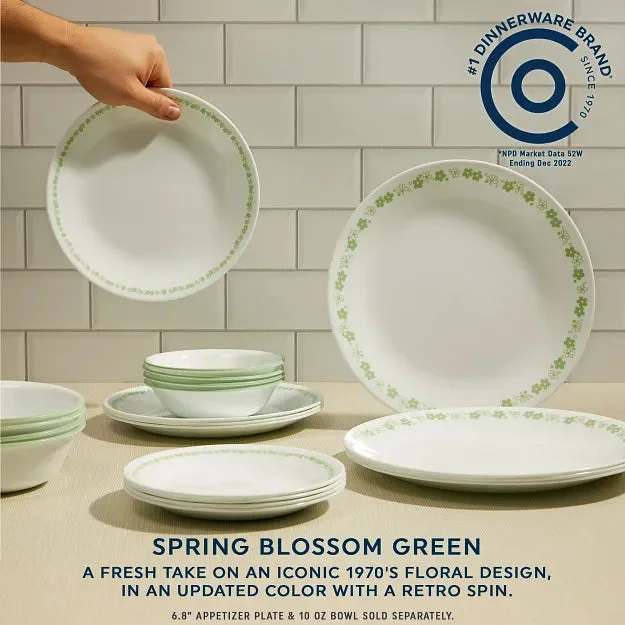 Corelle® Versatile Spring Blossom Green 12-piece Dinnerware Set, Service for 4 - Image 3