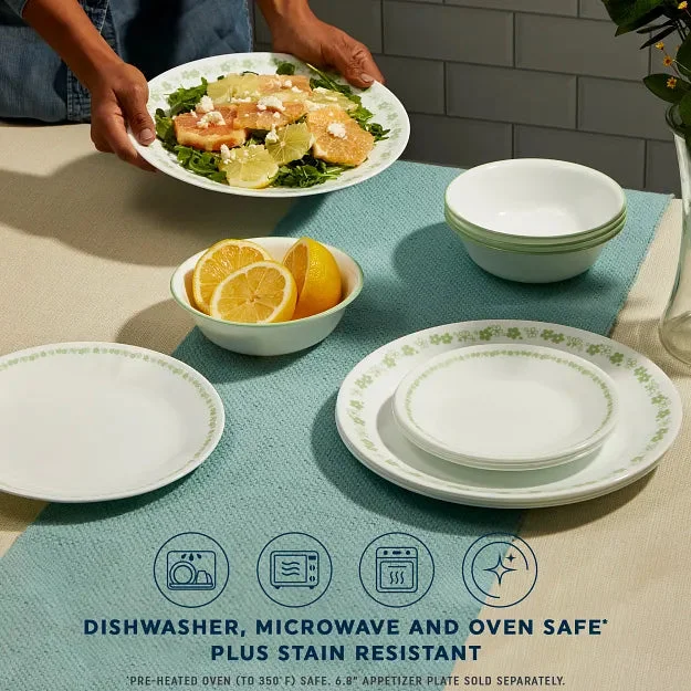 Corelle® Versatile Spring Blossom Green 12-piece Dinnerware Set, Service for 4 - Image 4