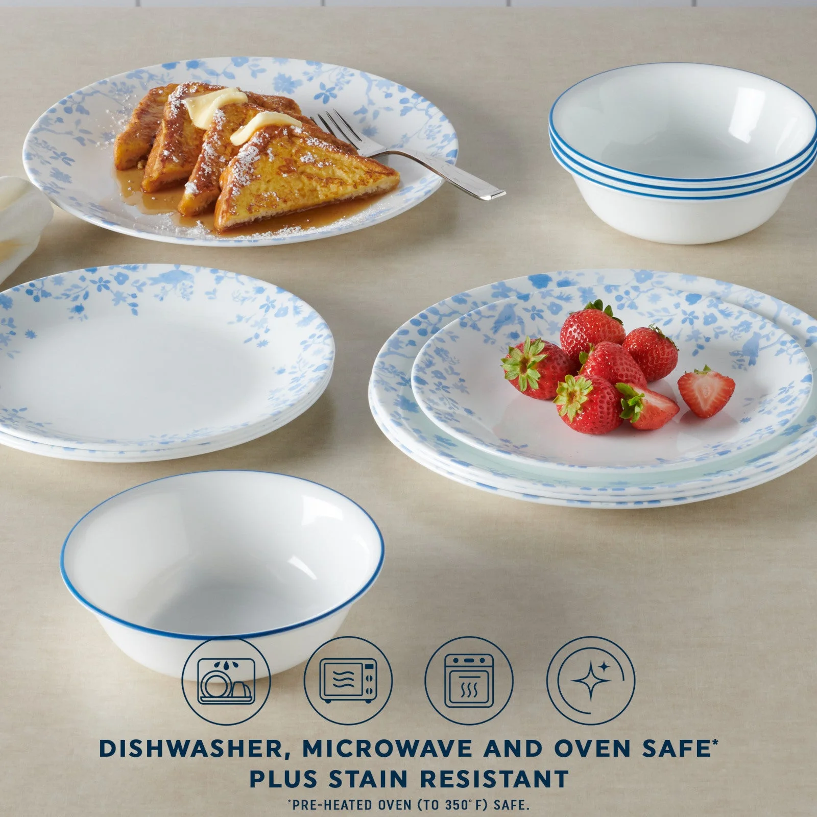Corelle® Versatile Garden Song 12-piece Dinnerware Set, Service for 4 - Image 5
